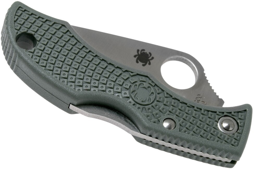 Spyderco Ladybug 3 Lightweight kleines taschenmesser 4,9 cm grün-grau FRN