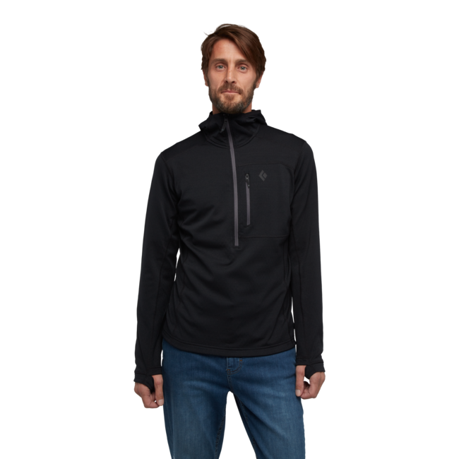 Black Diamond Coefficient herren Sweatshirt mit Reißverschluss, schwarz