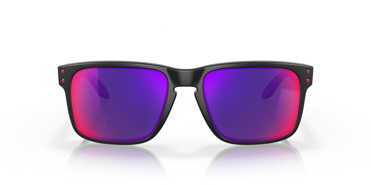 Oakley HOLBROOK mit rahmen matte black und mit dias positive red iridium 57