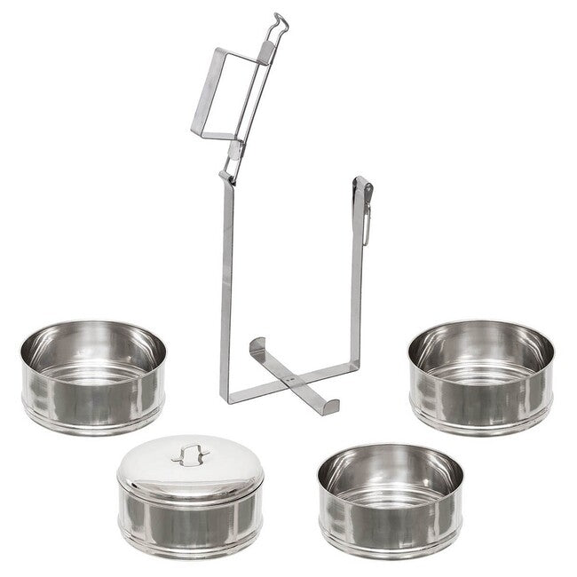 FoxOutdoor Lebensmittelbehälter 4 Stück, edelstahl