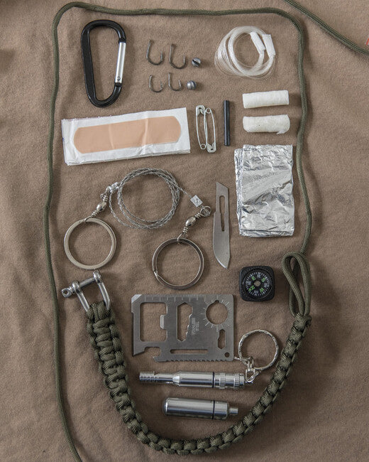 Mil-Tec Paracord Survival-Kit groß, olivgrün