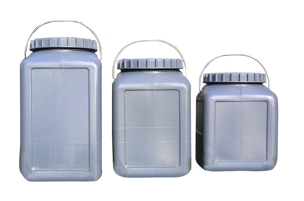 BasicNature Weithals-Flüssigkeitsbehälter 25 l quadratisch, grau