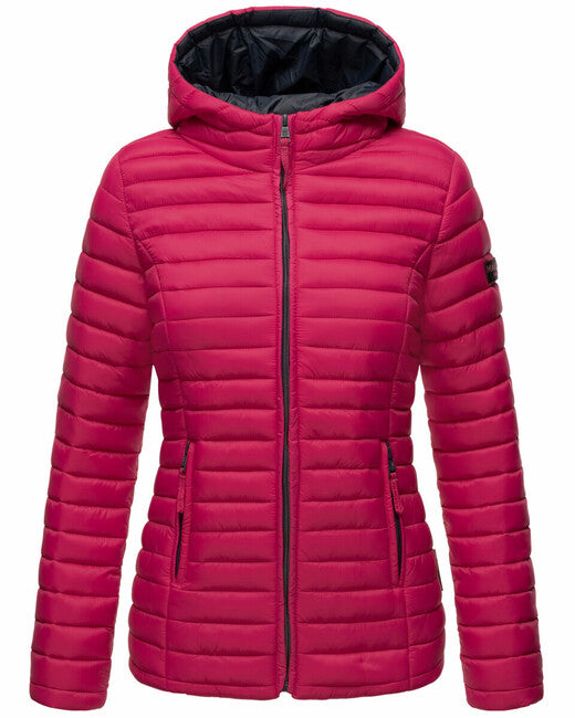 Marikoo ASRAA damen-übergangsjacke mit kapuze, fuchsia
