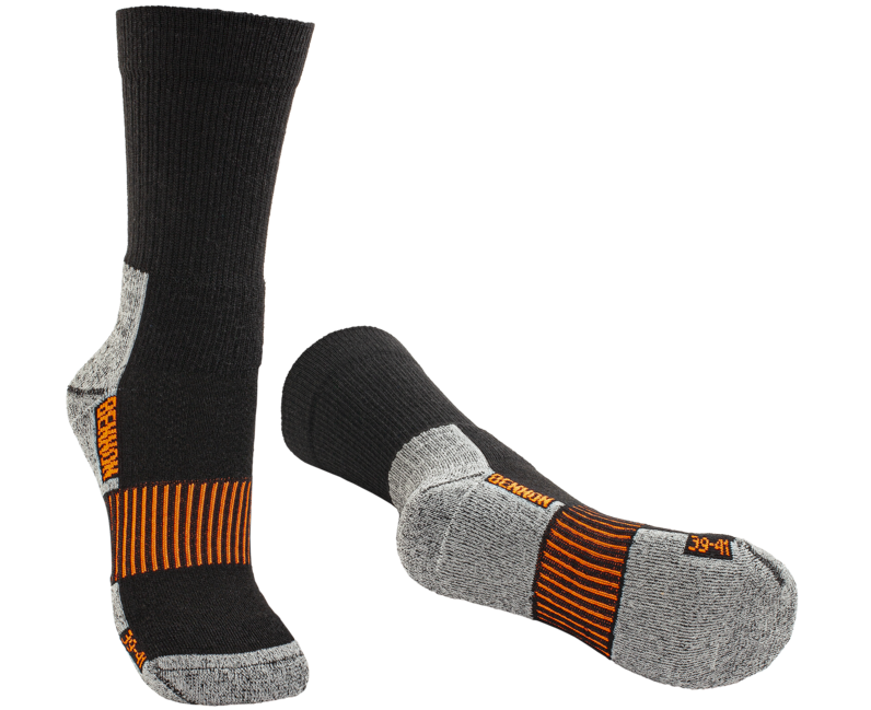 BENNON Merino Trek trekkingsocken, schwarz