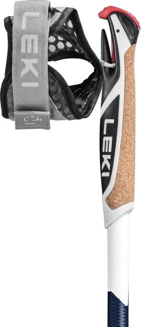 LEKI Smart Supreme Nordic Walking Stöcke, mitternachtsblau-dunkelmetallic-dunkelblau-weiß, 100 - 130 cm