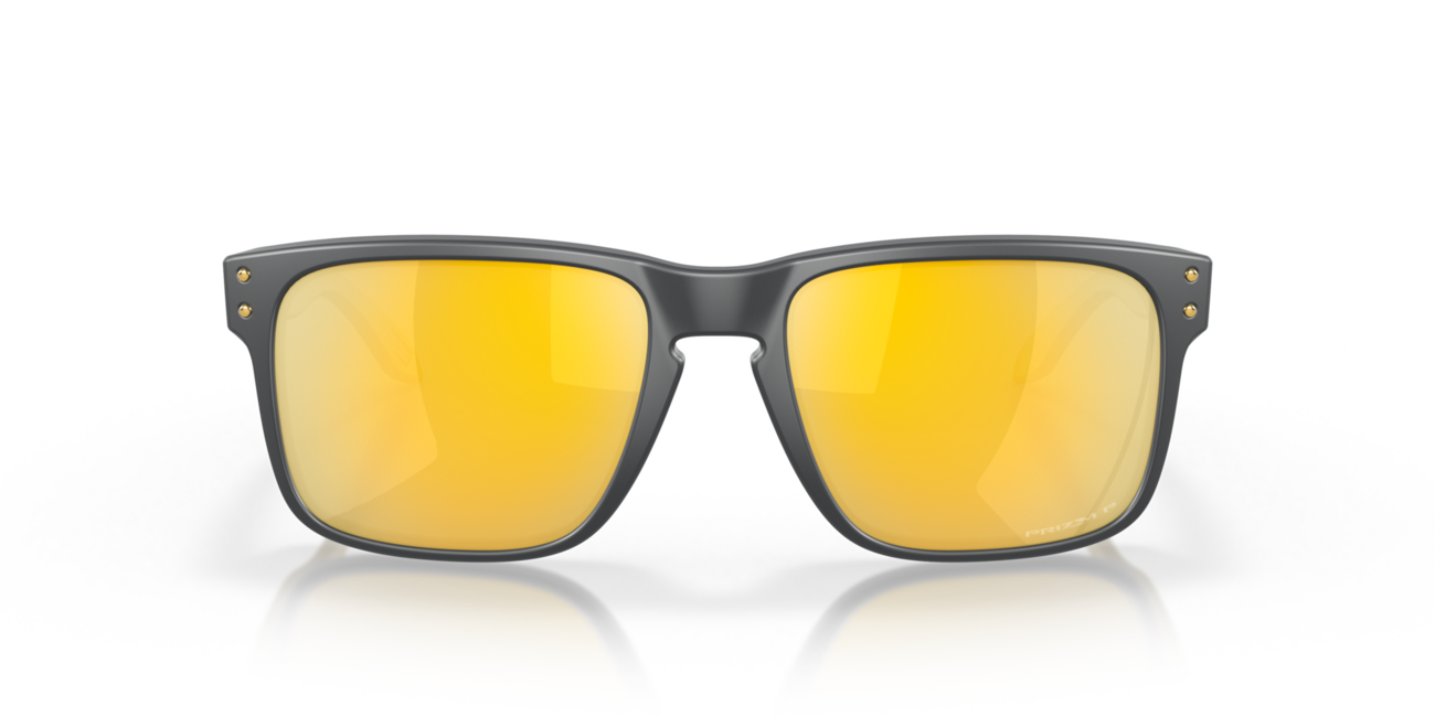 Oakley Holbrook mit rahmen matte carbon und mit dias prizm 24k polarized 57