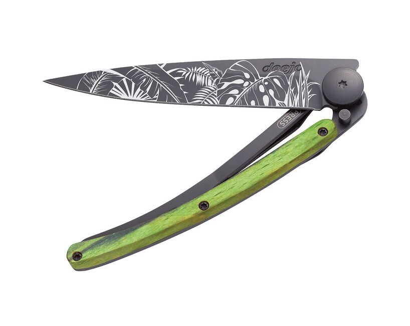 Deejo Tattoo schließmesser buche schwarzgrüne, jungle