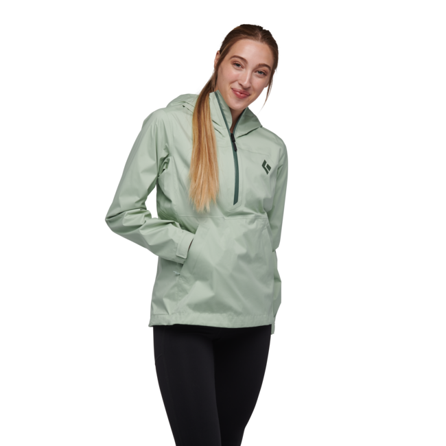 Black Diamond StormLine Stretch Anorak damen-Regenanorak, schaumgrün