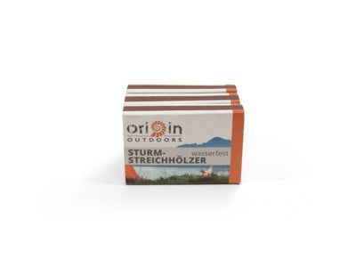 Origin Outdoors Wind- und wasserbeständige Streichhölzer, 3x20 Stk