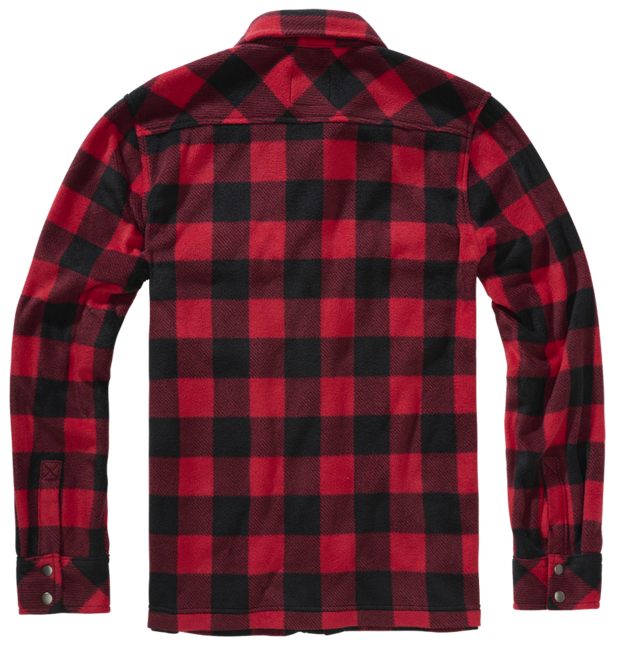 Brandit Jeff Fleece langarmshirt, rot/schwarz