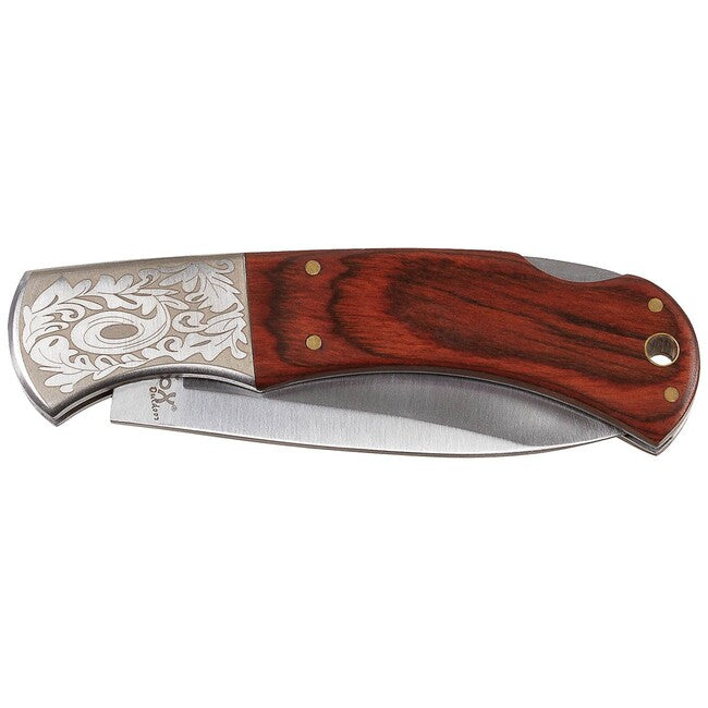 Fox Jack outdoor knife, holzgriff, ornamente