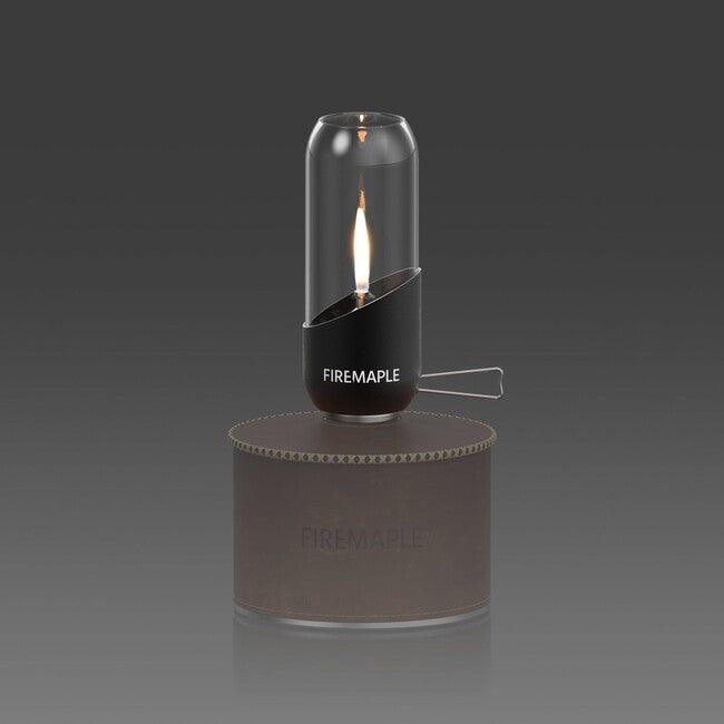 Fire Maple Gaslampe mit Borosilikatglas, schwarz