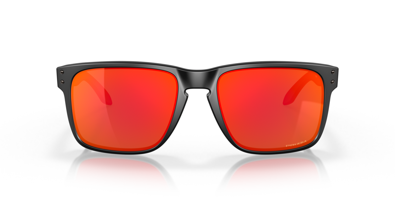 Oakley HOLBROOK XL Sonnenbrille mit Rahmen matte black und mit dias prizm ruby 59
