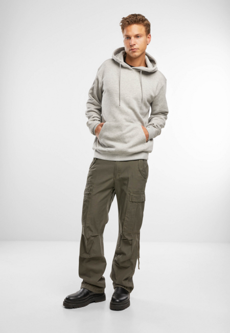 Brandit Tom Sweathoody herren kapuzenpullover, grau melange