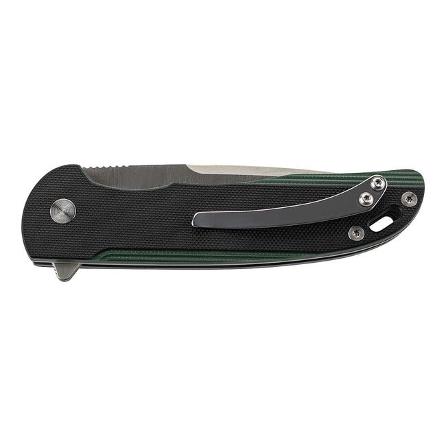 Herbertz Einhandtaschenmesser 9 cm, schwarz-grün, G10