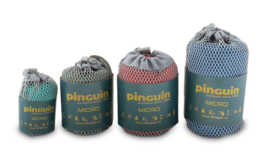 Pinguin Micro Handtuch Logo 75 x 150 cm, petrol