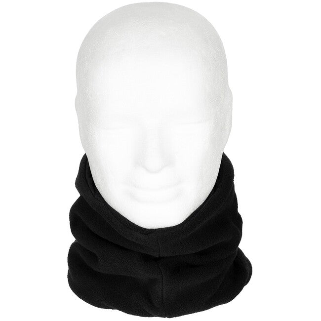 MFH Halswärmer mit Kopfbedeckung, fleece, schwarz