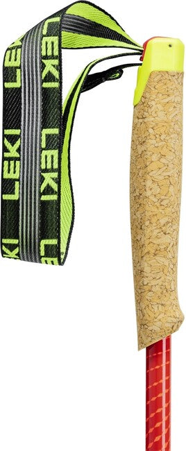 LEKI Alphatrail FX.One Superlite Trail Running Stöcke, Natural carbon - hellrot - neon pink