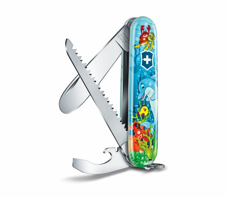 Victorinox My First Animal Edition multifunkčný nôž pre deti, motív delfína, 9 funkcií