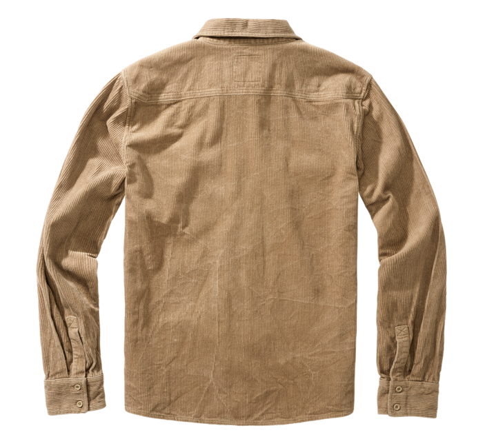 Brandit Corduroy Classic langarmhemd, camel