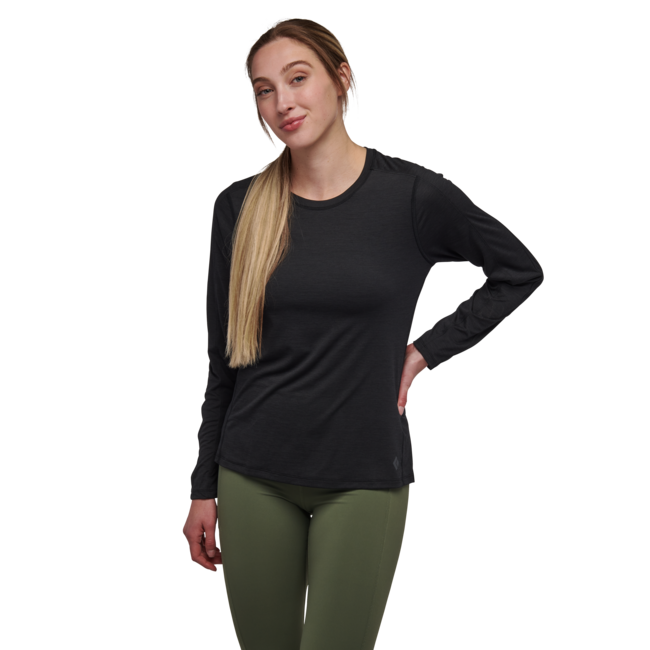 Black Diamond Lightwire Tech herren long sleeve T-shirt, schwarz