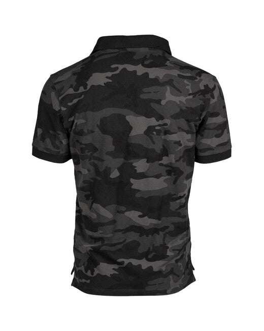 Mil-Tec TMAVE KAMUFLAZNE POLO T-Shirt PREWASH, dark camo