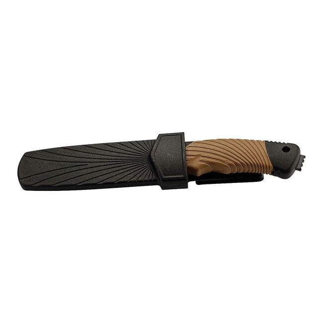 Herbertz Gürtelmesser 11,7cm Kunststoff-Kautschuk schwarz-braun