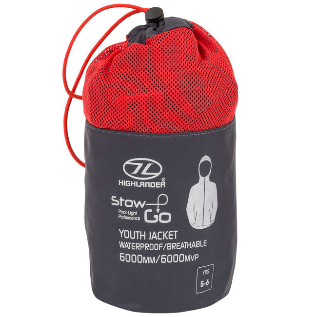 Highlander Stow and Go Kids Regenmantel für kinder, anthrazit