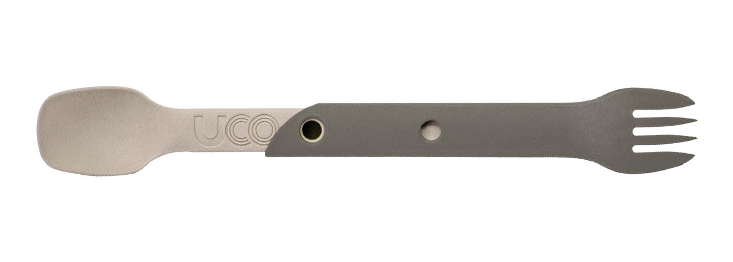 UCO Switch Besteckset mit Schlaufe zum Befestigen und Spork-Sandgabelhalter