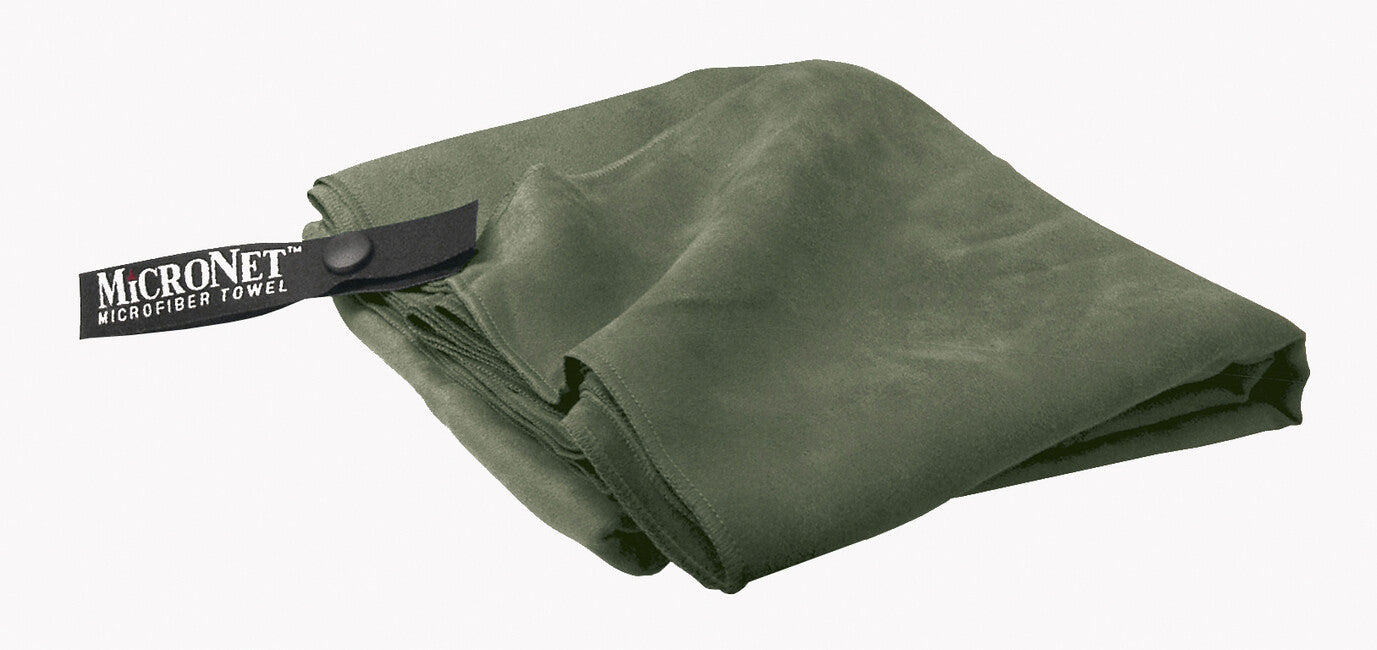 GearAid Microfiber Towel mikrofaser-handtücher mit antibakterieller behandlung und netztasche 75 x 120 cm moss