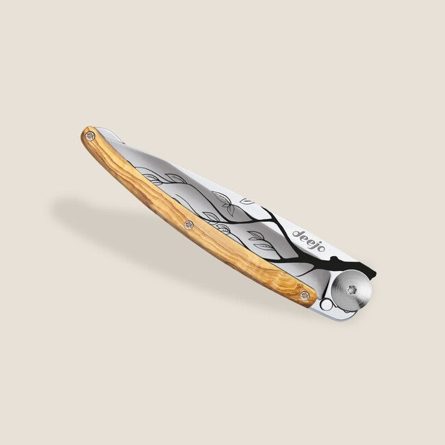 Deejo Tattoo Mirror schließmesser, olive wood tree