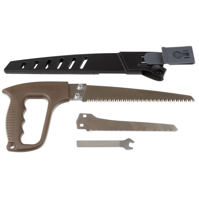 MFH Handsäge 2 Sägeblätter Holster mit Gürtelclip
