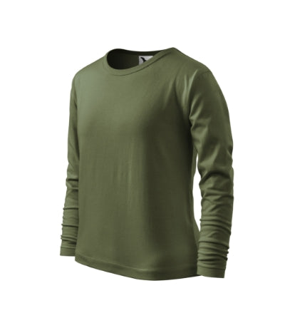 Malfini Fit-T LS kinder-langarm-T-shirt, khaki
