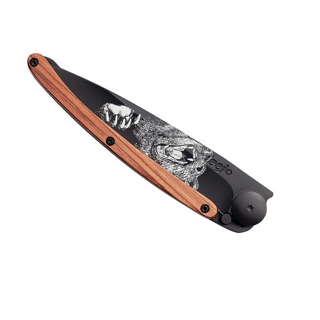 Deejo Tattoo Μαχαίρι Αναδιπλούμενο Grizzly Black Coralwood