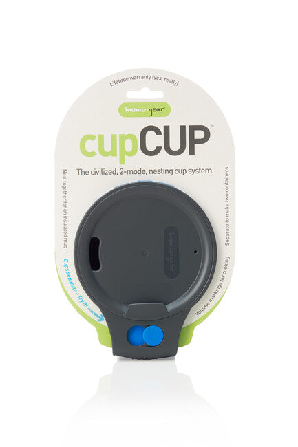 Humangear CupCUP Ποτήρι Πεζοπορίας 2 σε 1 με Ενσωματωμένο Επιπλέον Ποτήρι και Καπάκι, Ανθρακίτης-Μπλε