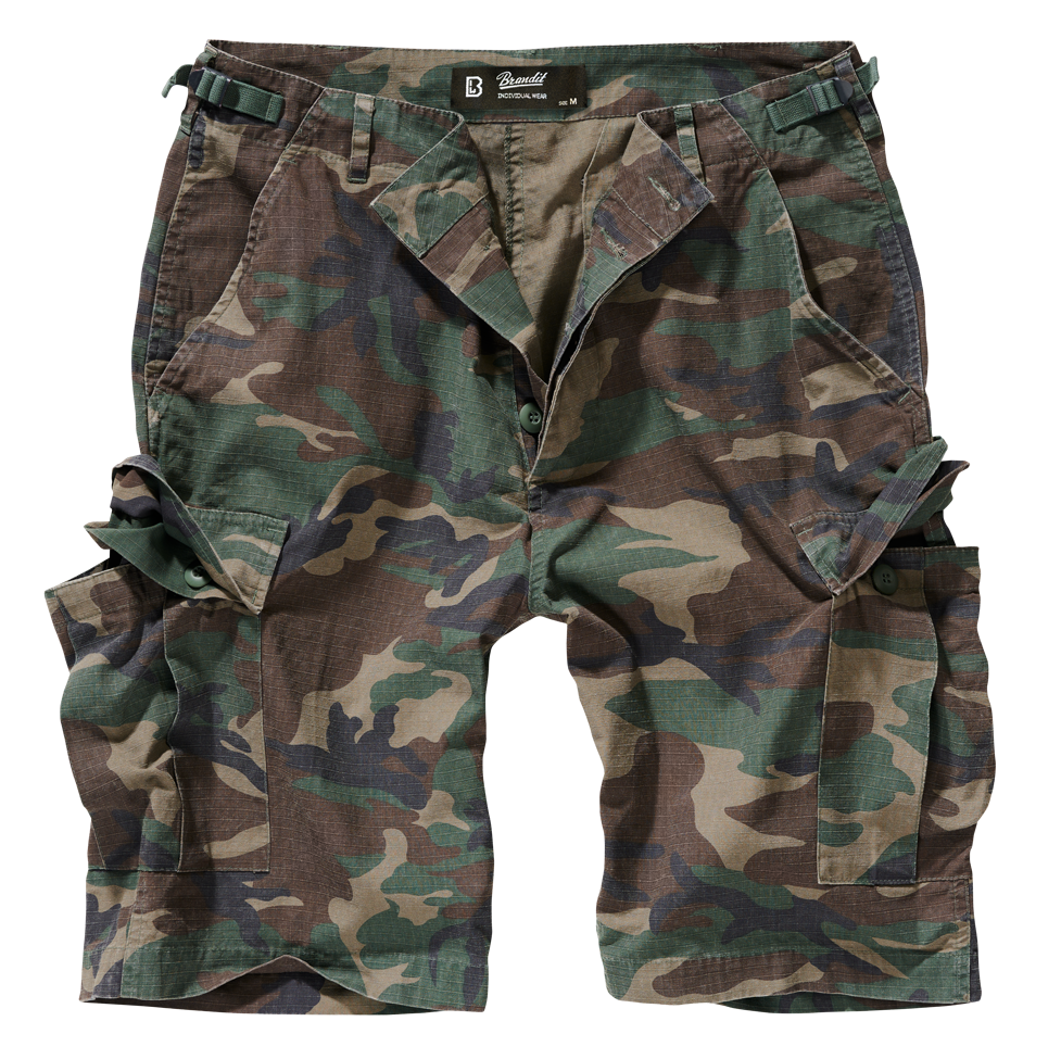 Brandit BDU kraťasy Ripstop, Woodland