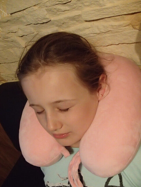 BasicNature Kids Neck Pillow, Pink