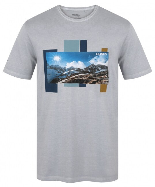 HUSKY Herren- bavlnene T-Shirt Skyline, grau