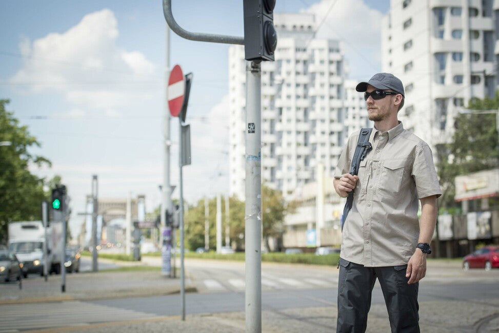 Helikon-Tex Defender Mk2 hemd mit kurzen Ärmeln - PolyCotton Ripstop - beige