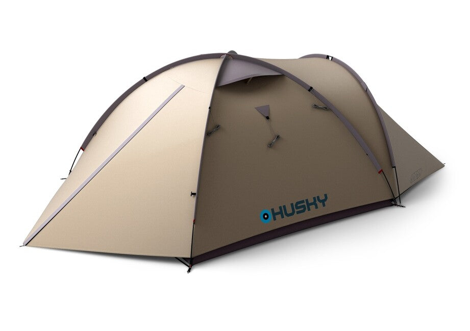 Husky Bizon 3 Plus Familien-Trekkingzelt für 3 Personen, light brown
