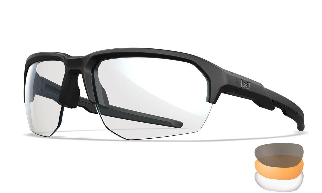 Wiley X Jackal Sunglasses, Grey/Clear/Light Rust/Matte Black