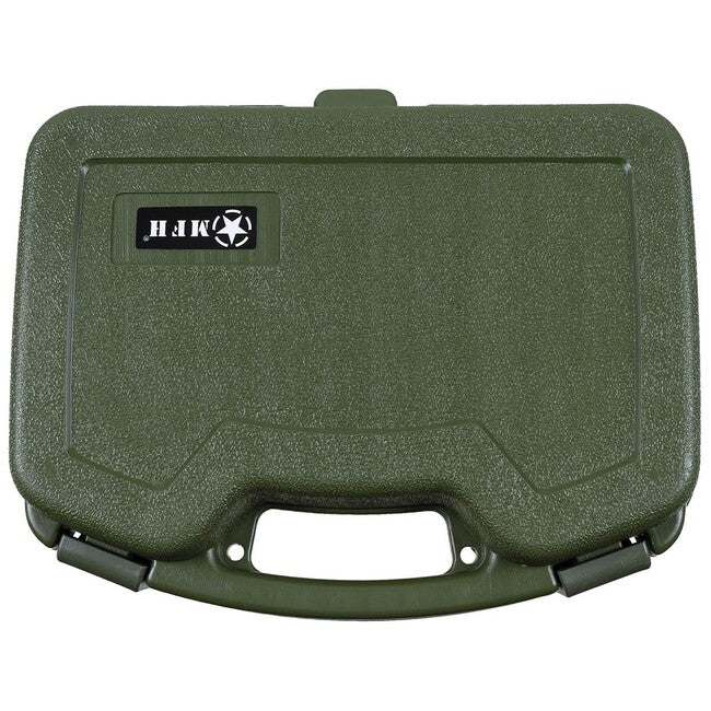 MFH Pistol Case, Plastic, Large, Lockable, OD Green