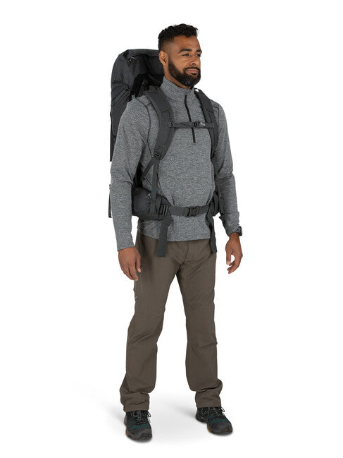 OSPREY Rook 50, dark charcoal/silver lining