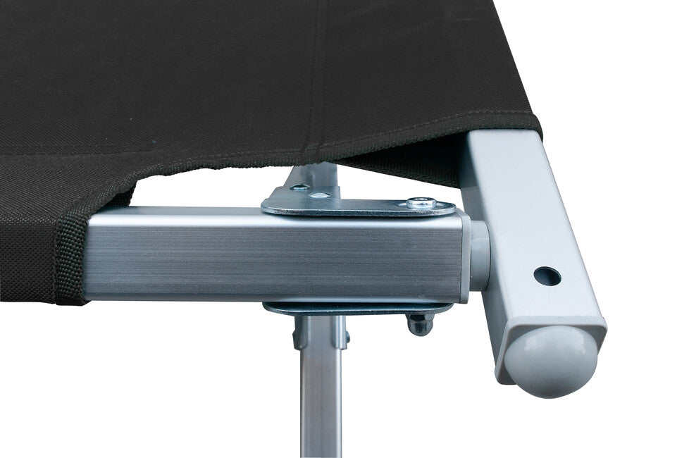 BasicNature Alu-Campbed Camping Cot, Black 210 cm