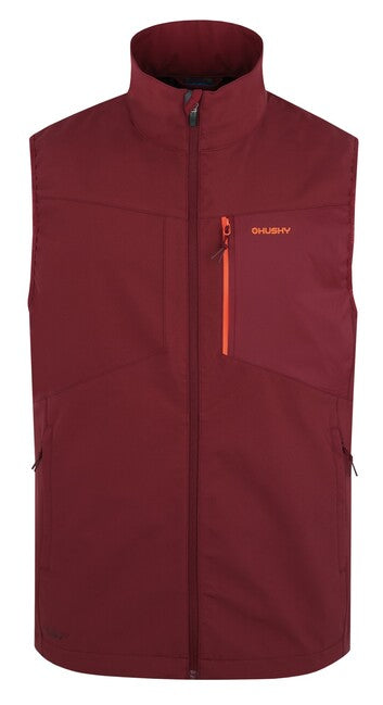 HUSKY Salien men's softshell vest M, burgundy