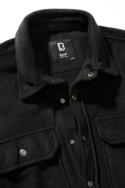 Brandit Jeff Fleece langarmshirt, schwarz