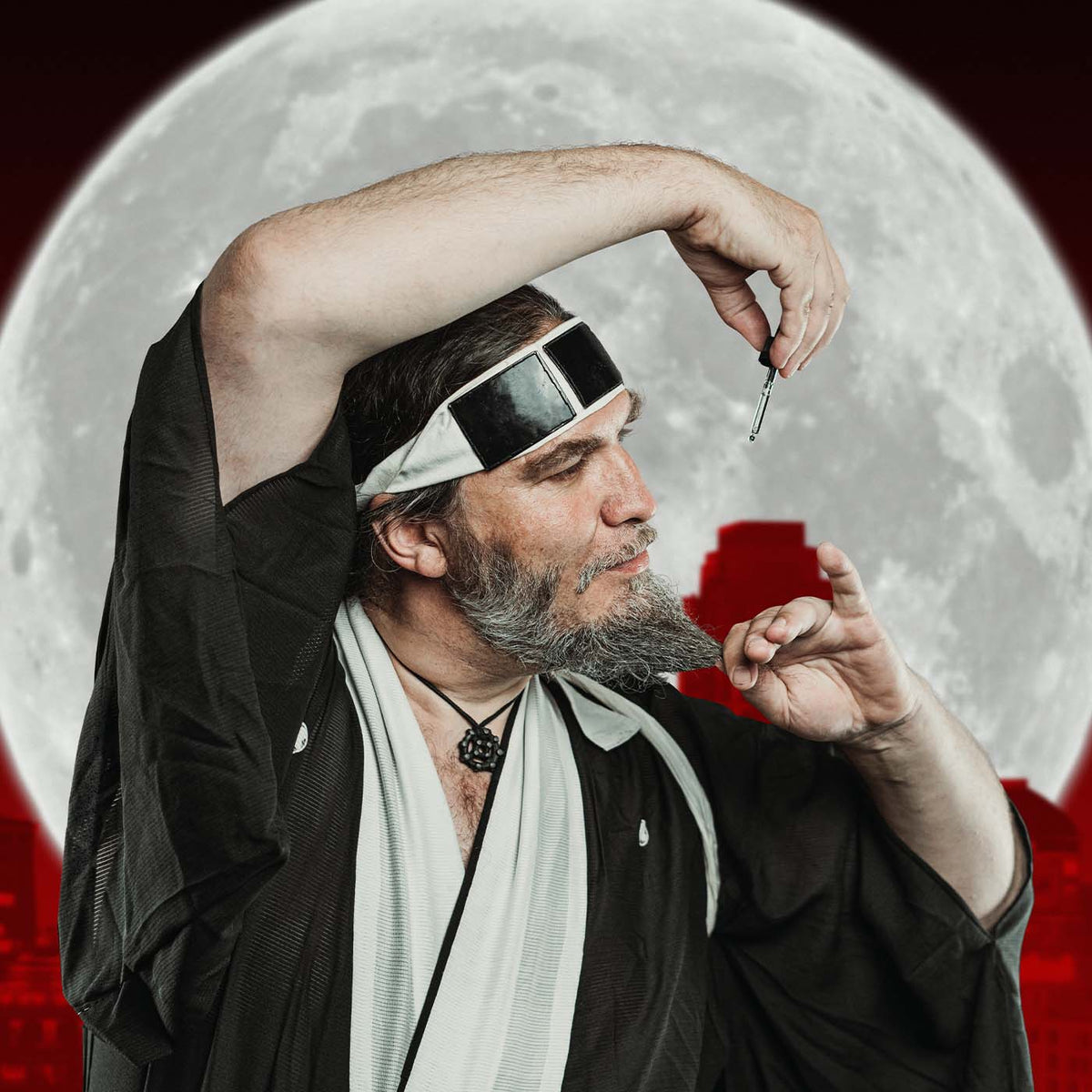 Angry Beards Sick Sensei olej na bradu a fúzy, fialová 30 ml