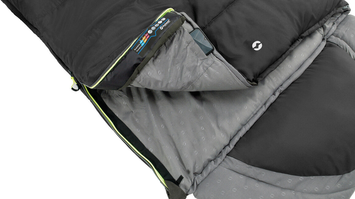 Outwell Contour Sleeping Bag Left, Midnight Black