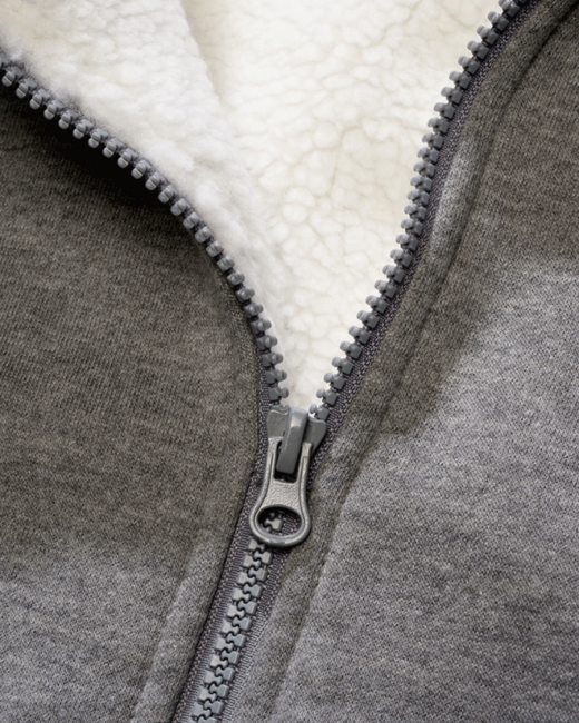 Brandit Sweatjacket Φούτερ Ανδρικό με Ζεστή Επένδυση Teddylining, Σκούρο Γκρι Melange