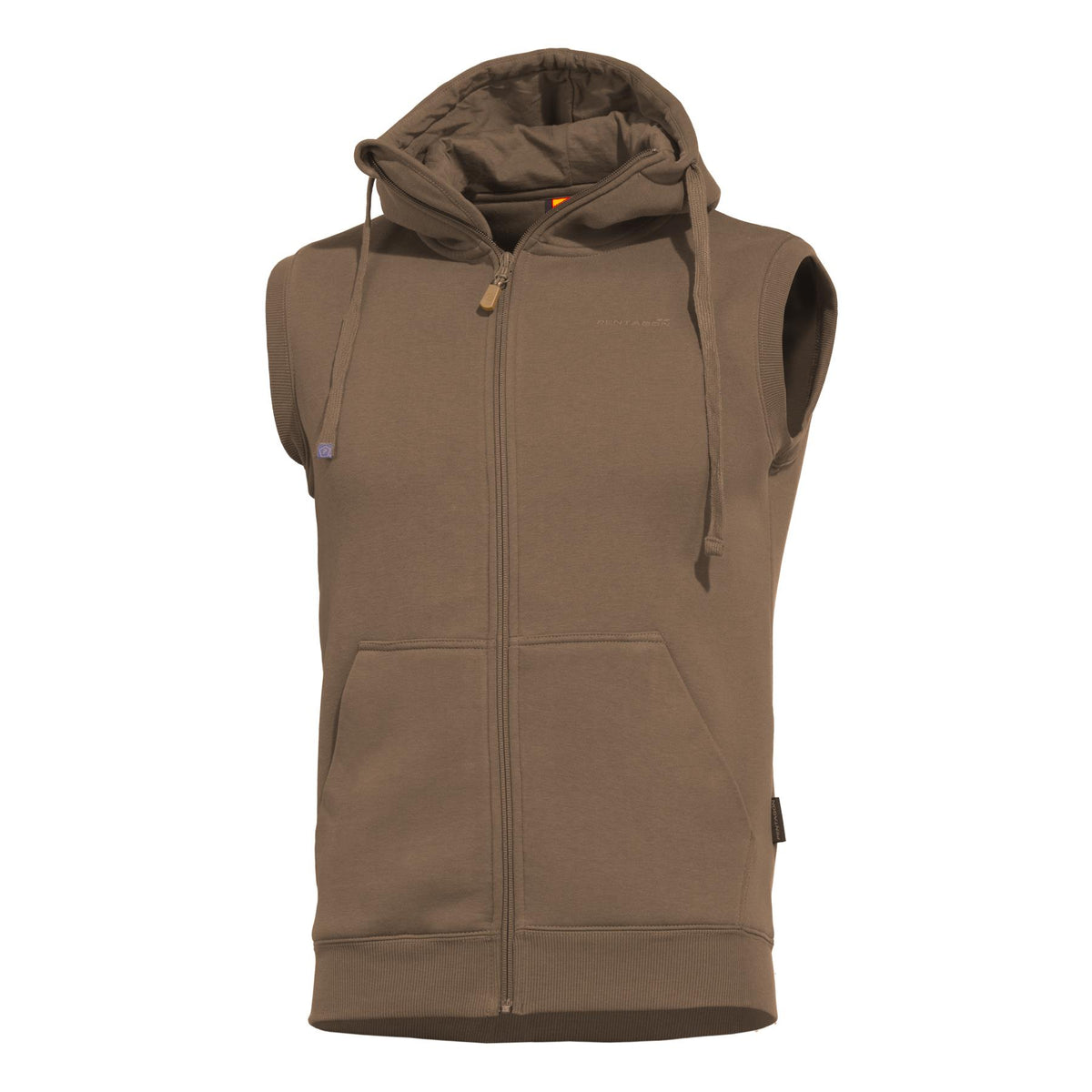 Pentagon vest with hood, Terra Brown